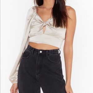 Nasty Gal asymmetrical crop top